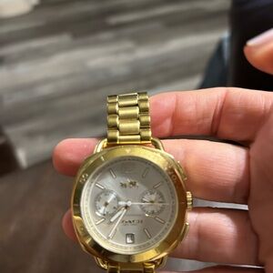 Coach gold tone watch